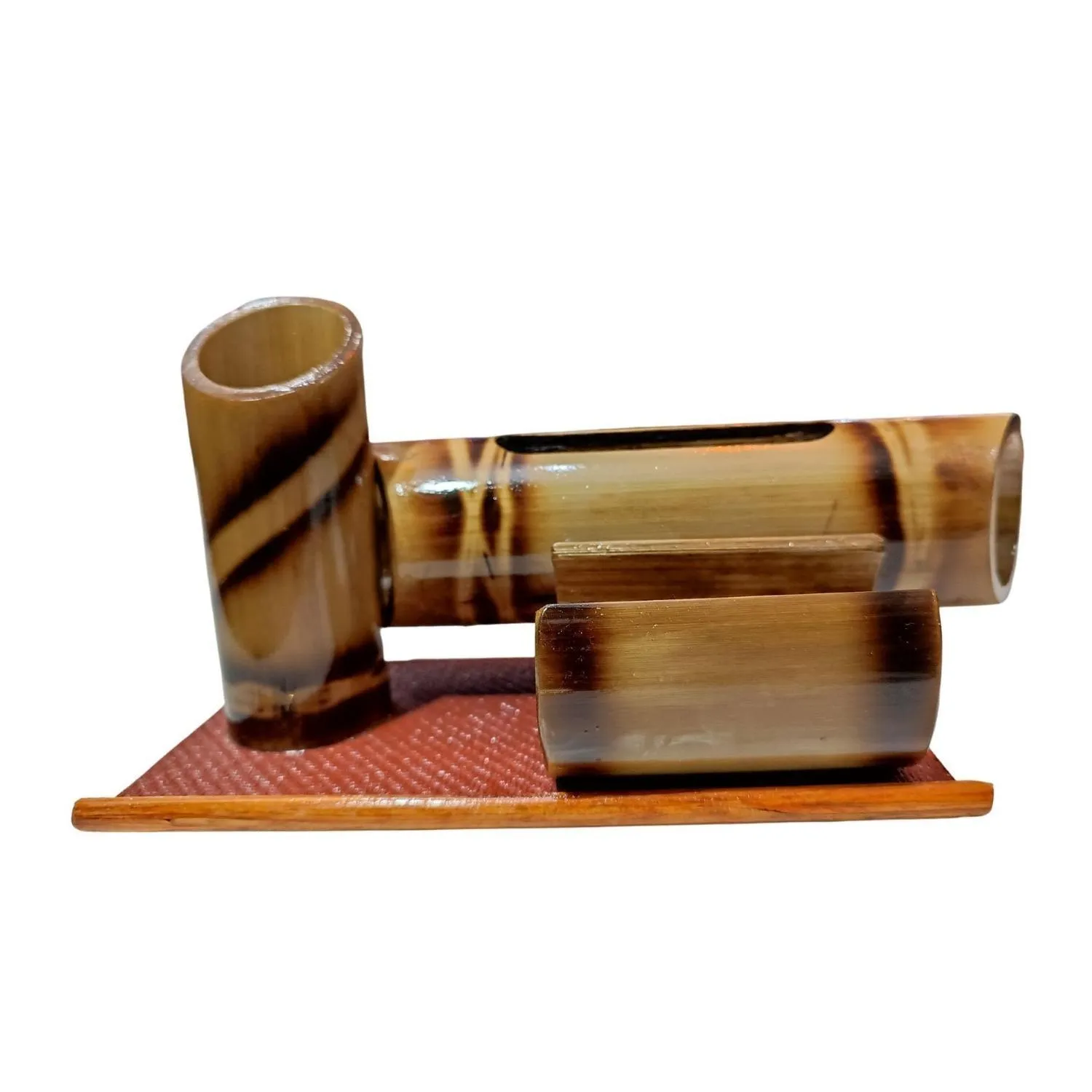 Handicraft Bamboo pen stand with Cardholder and Speaker