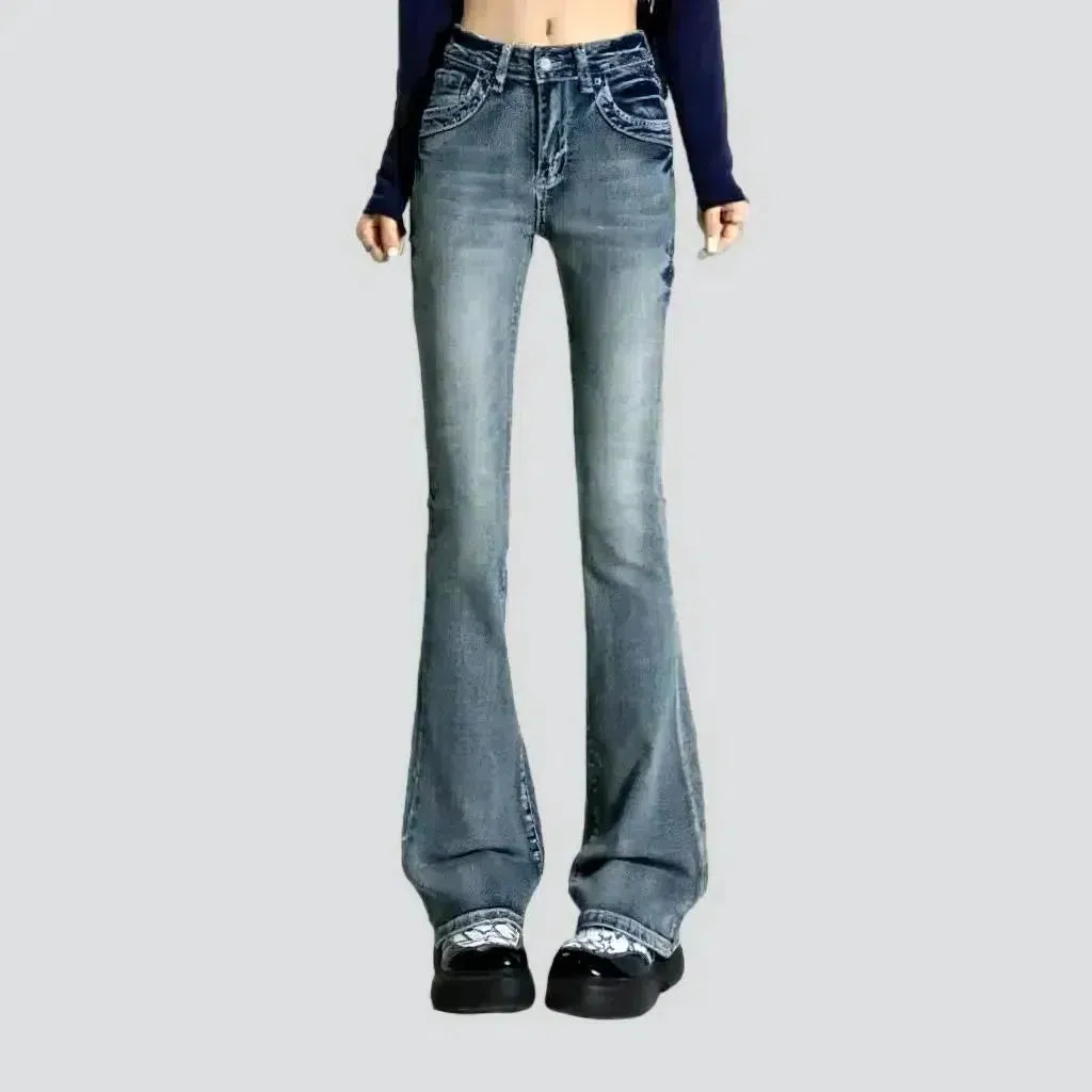 High-waist bootcut jeans
 for ladies