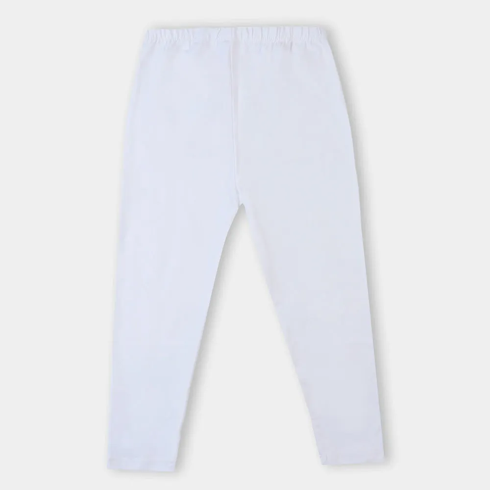 Infant Girls Plain Tights-White