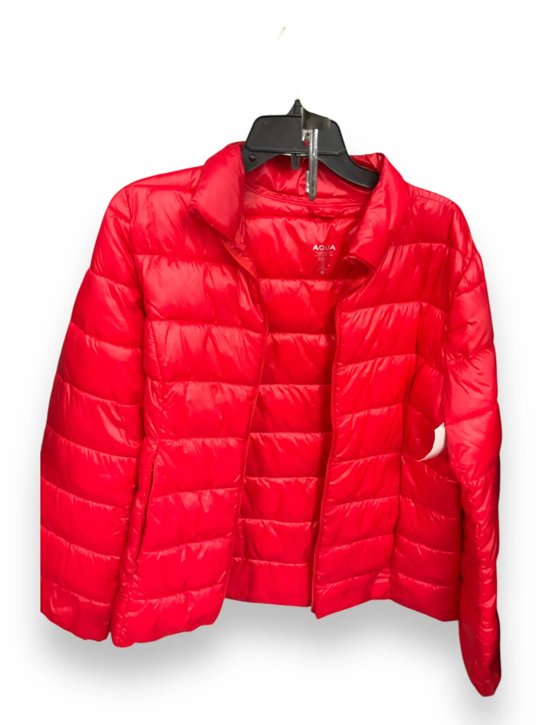 Jacket Puffer & Quilted By Aqua In Red, Size: L