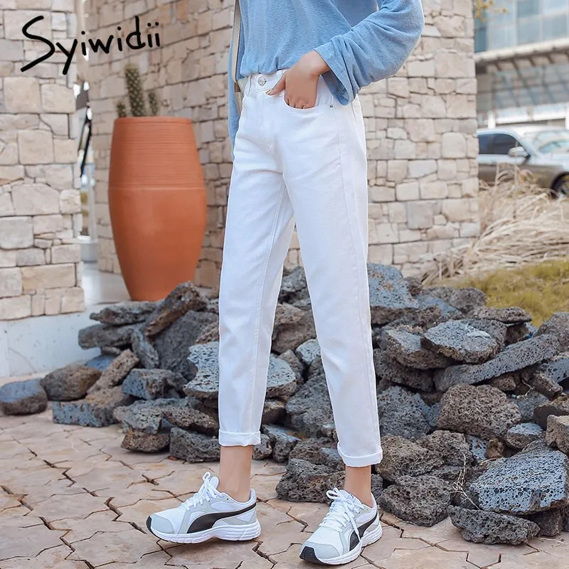 Joskaa High Waisted Jeans for Women Clothes Fall 2024 Denim Joggers Vintage Streetwear  White Black Blue Harem Pants Casual