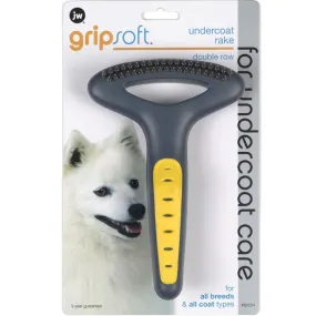 JW Gripsoft Double Row Undercoat Rake Regular Teeth