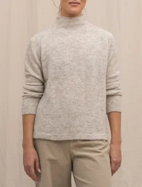 Knitted Alpaca Mockneck Beige