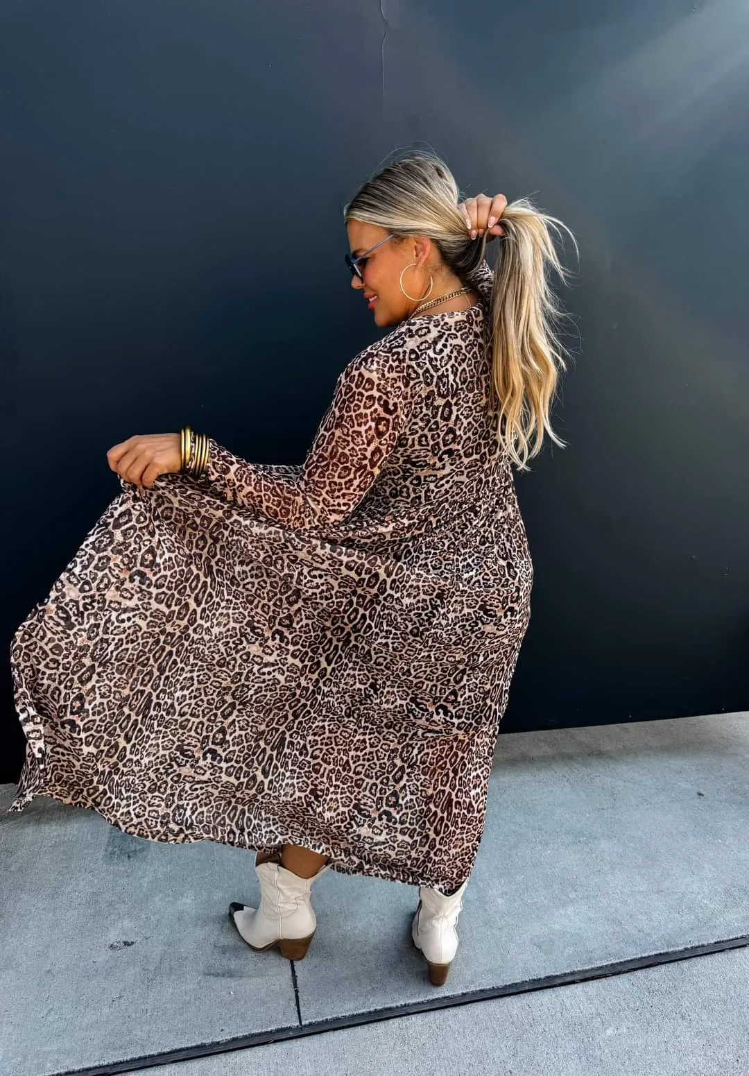Leopard maxi dress