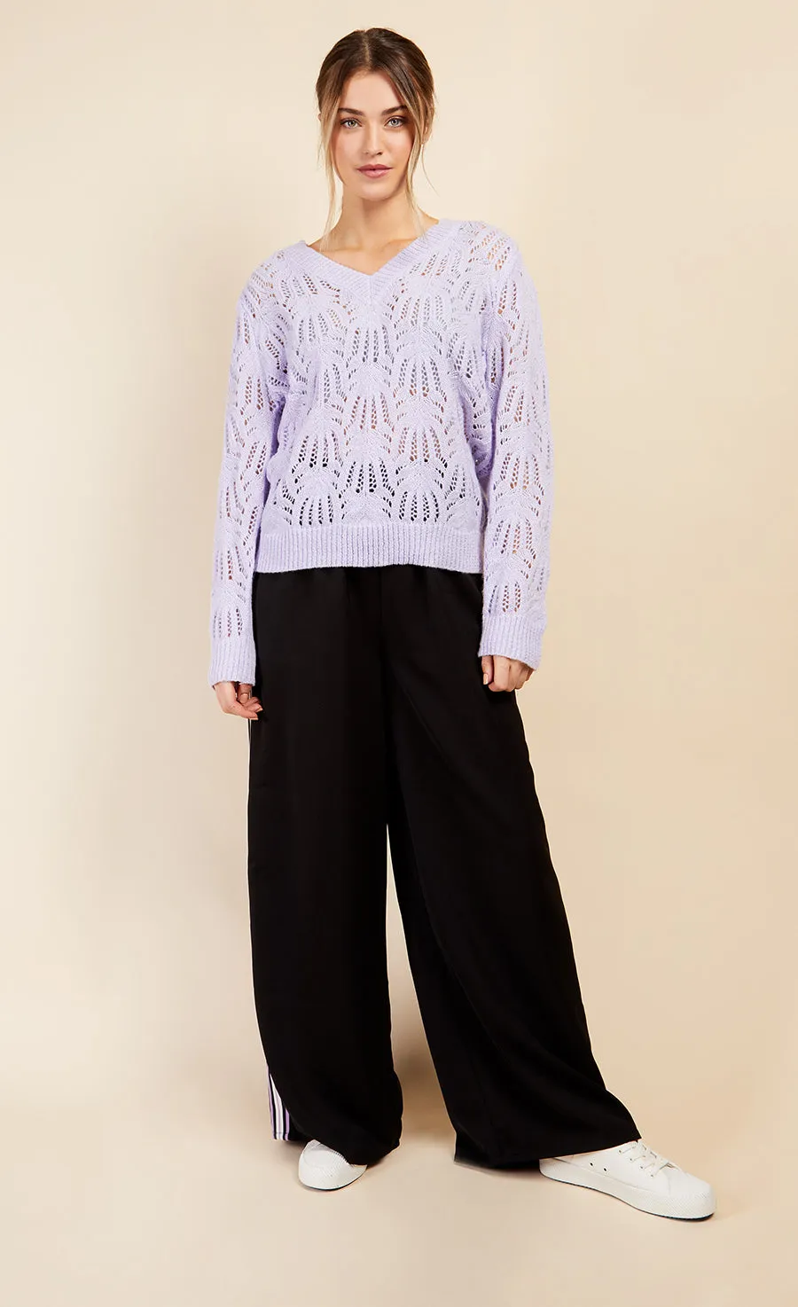 Lilac Knit Jumper by Vogue Williams