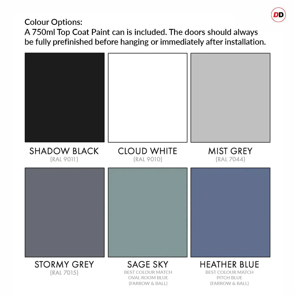 Made to Measure External Arran Front Door - 45mm Thick - Six Colour Options