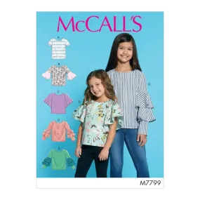 McCall's Pattern M7799 Children's/Girls' Tops
