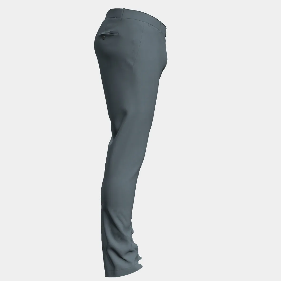 Men's Flat Front Chino - Blue Stone