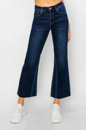 Mid Rise Leg Ankle Flare Jeans