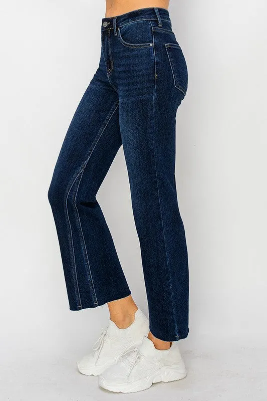 Mid Rise Leg Ankle Flare Jeans