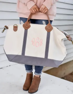 Monogrammed Weekender Bag Womens Canvas Duffle