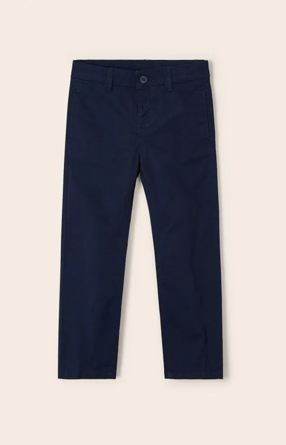 Navy Cotton Chino Pants