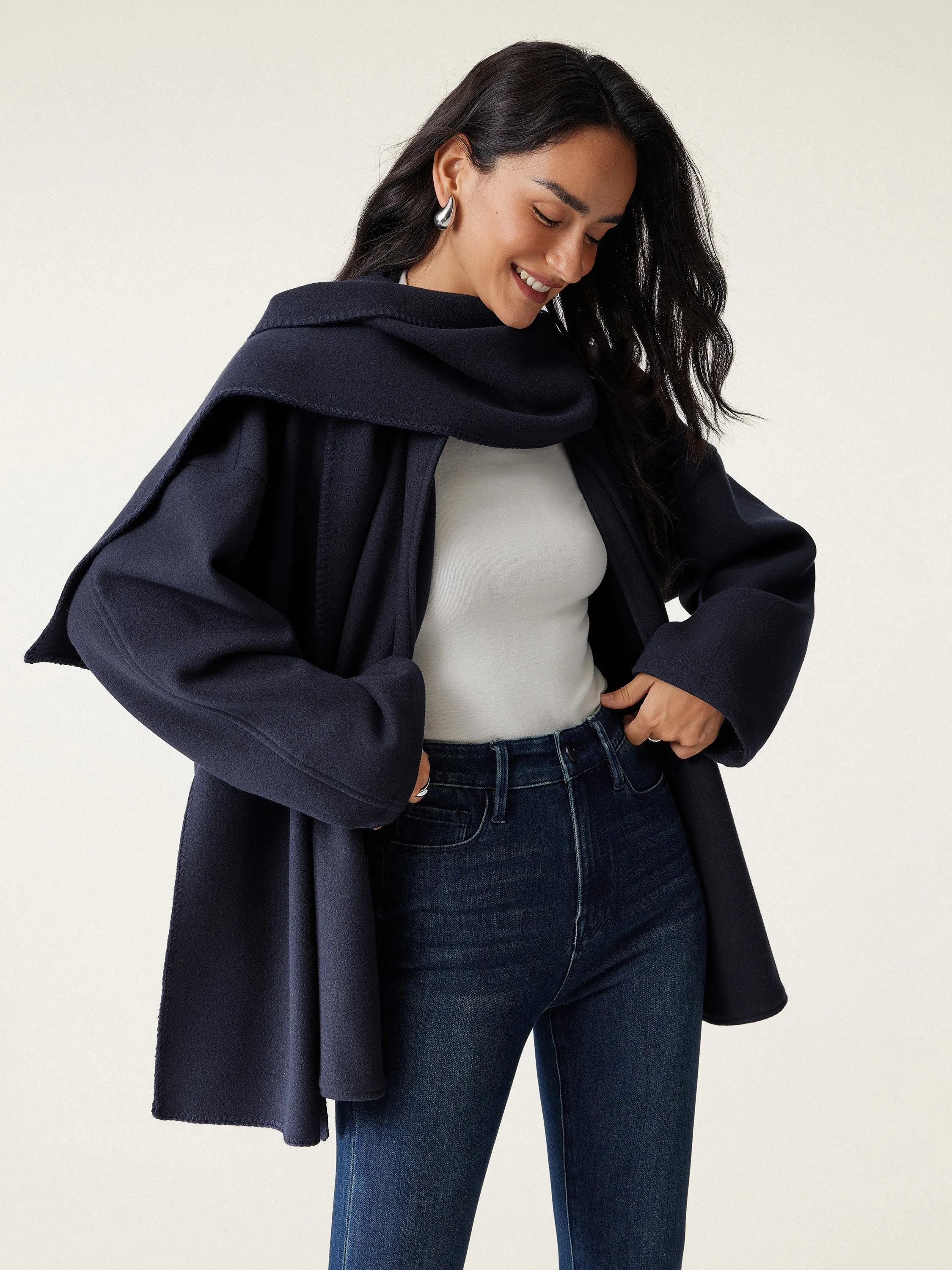 Oversized Scarf Jacket