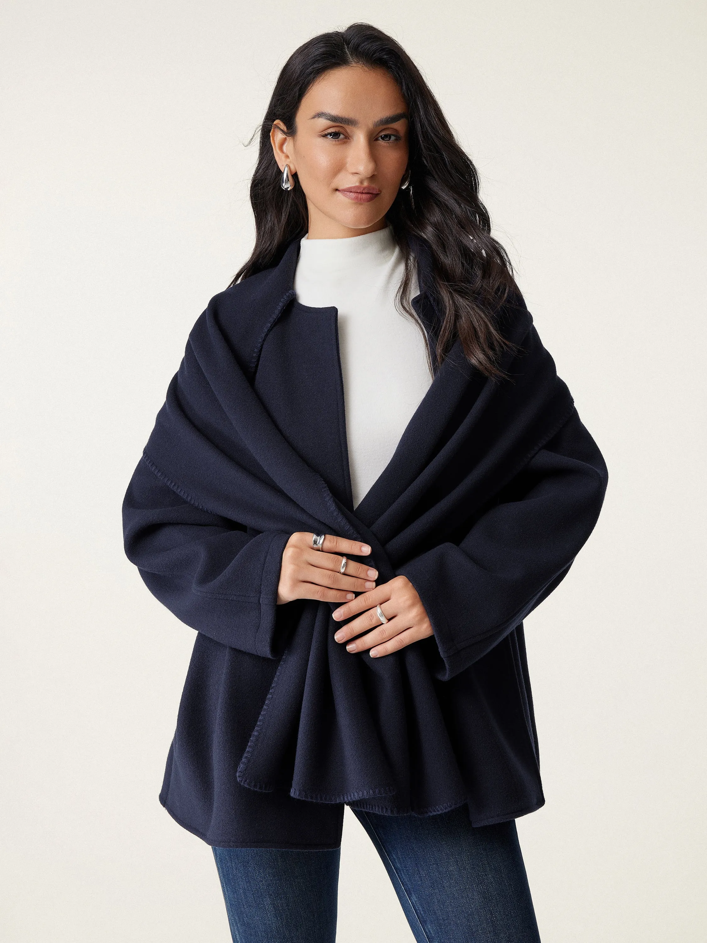 Oversized Scarf Jacket