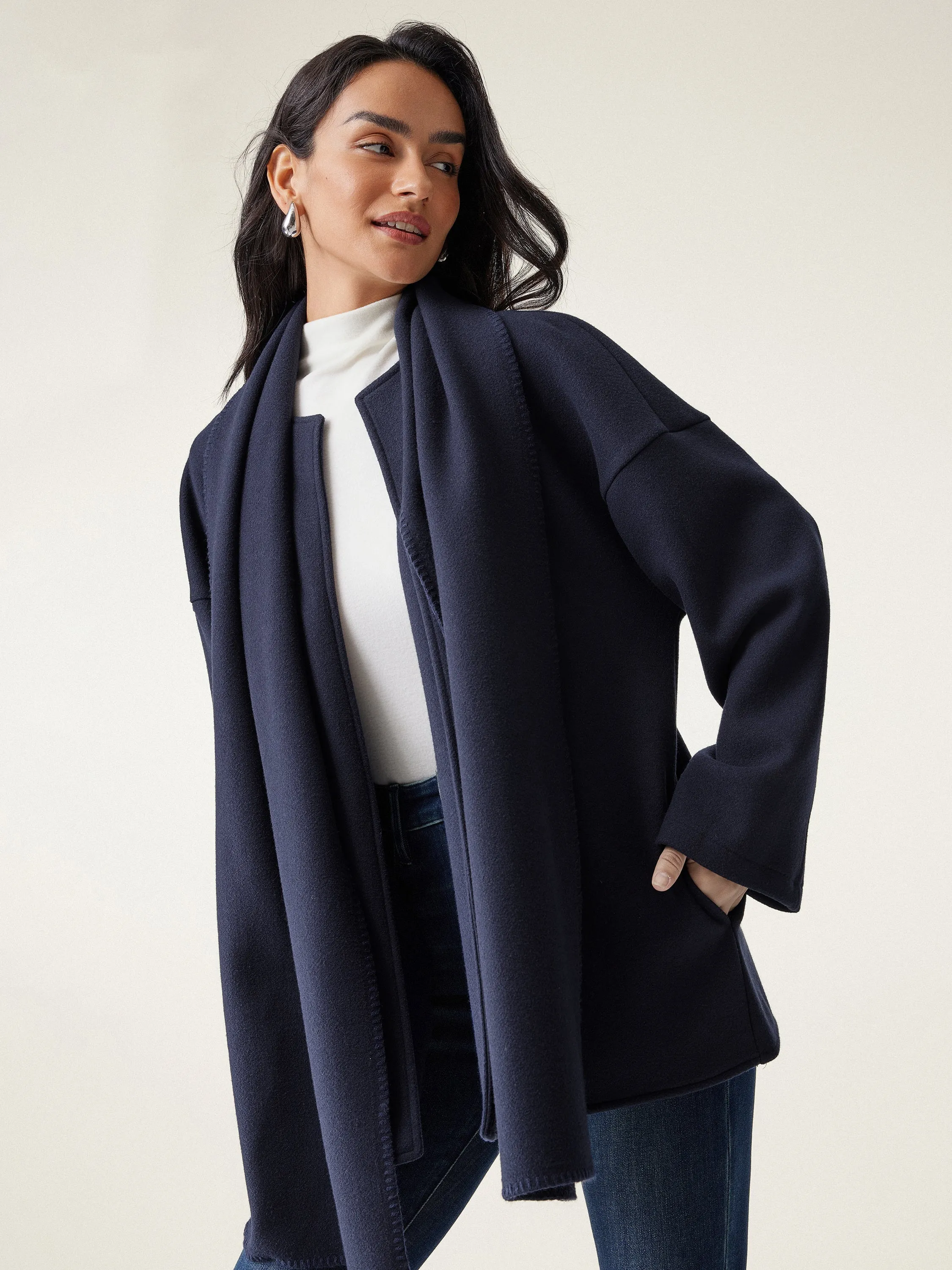 Oversized Scarf Jacket