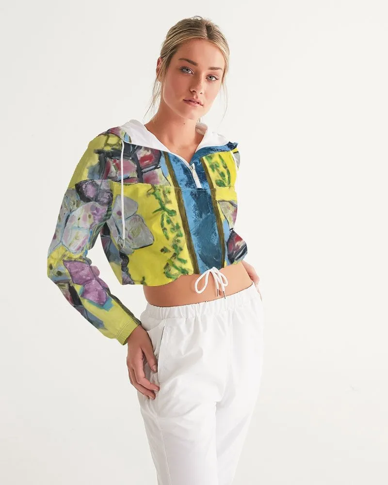 Papillons Women's Cropped Windbreaker
