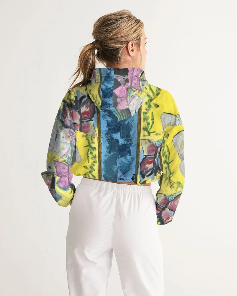 Papillons Women's Cropped Windbreaker