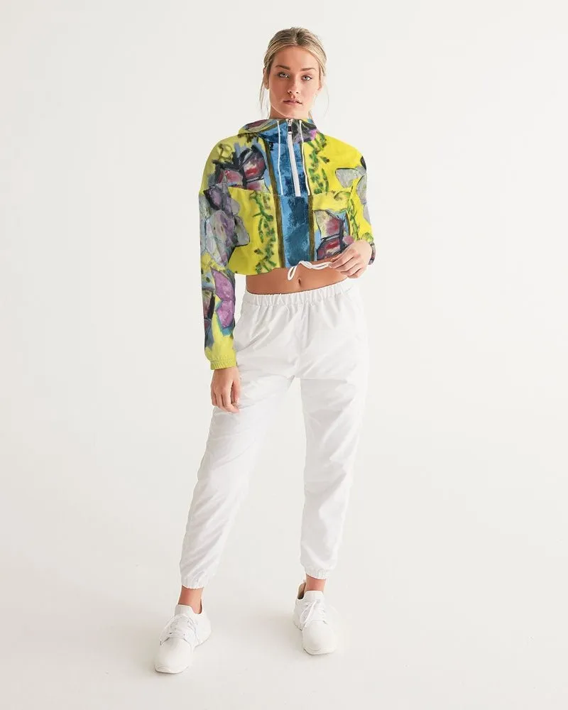Papillons Women's Cropped Windbreaker