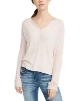 Planet Gold Women's Juniors' Super Soft Ribbed Top Brown Size Small