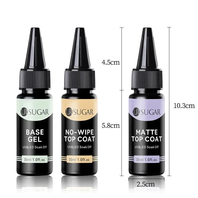 Professional Gel Polish Kit: Salon-Quality Matte Finish & No Wipe Top Coat