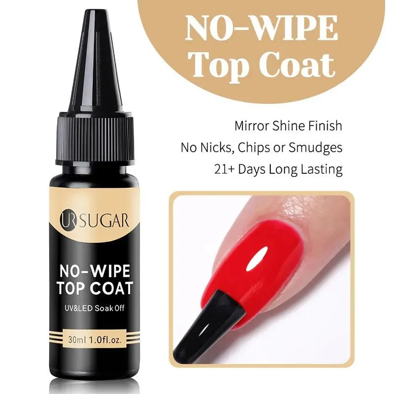 Professional Gel Polish Kit: Salon-Quality Matte Finish & No Wipe Top Coat