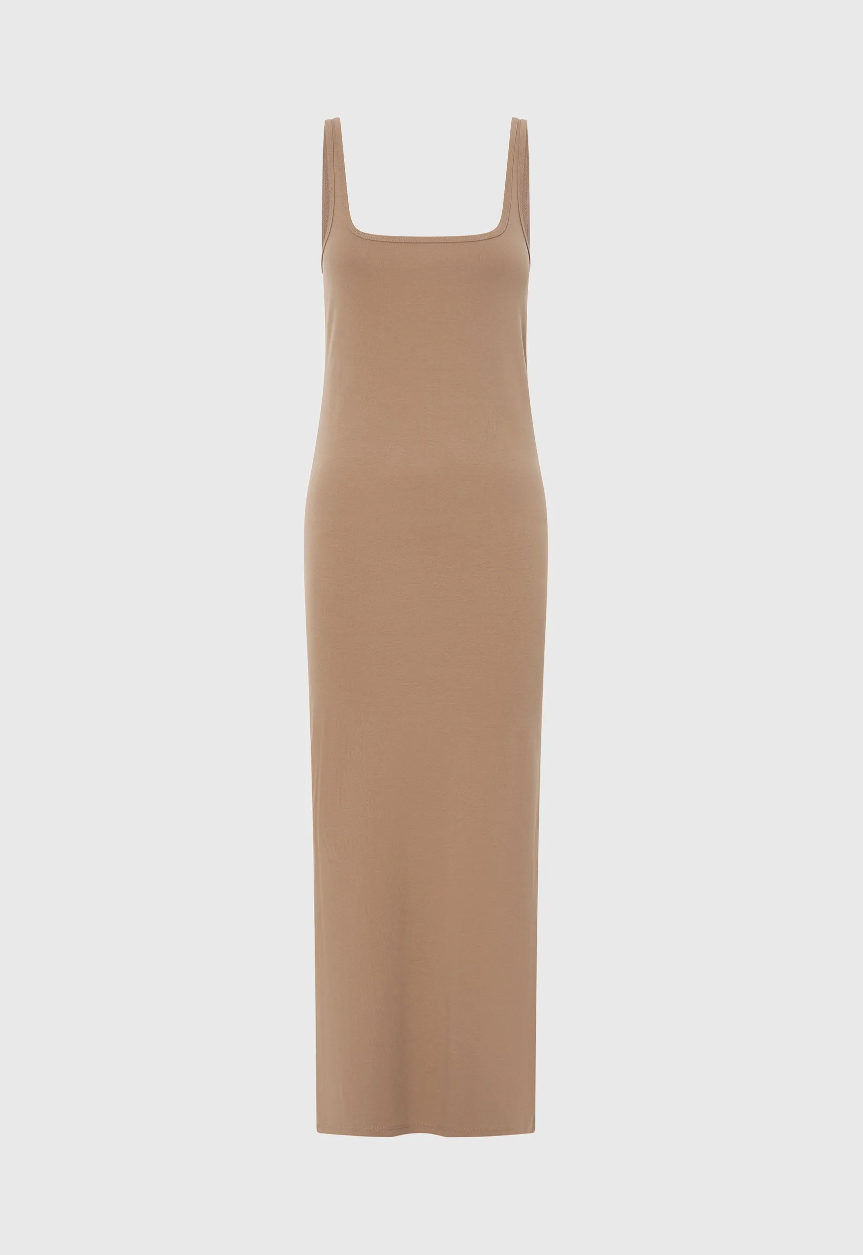 Quinto Ribbed Tank Dress - Upstate Tan