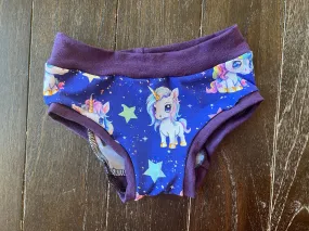Rainbow Unicorn  size 4 Bamboo underwear