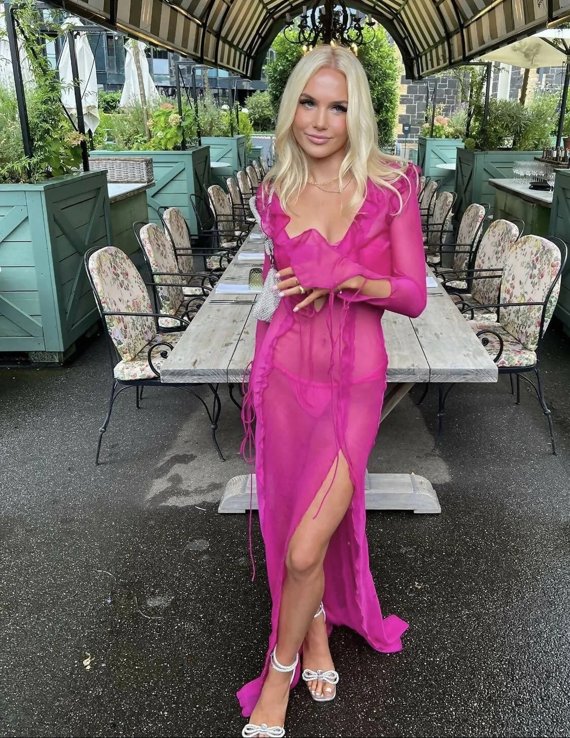 Rat & Boa Faretti Maxi Dress in Hot Pink