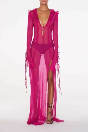 Rat & Boa Faretti Maxi Dress in Hot Pink
