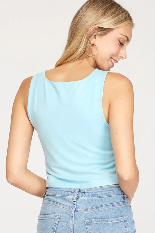 Shelbi Stretch Knit Crop Top