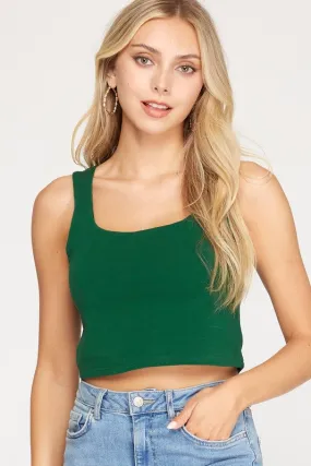 Shelbi Stretch Knit Crop Top