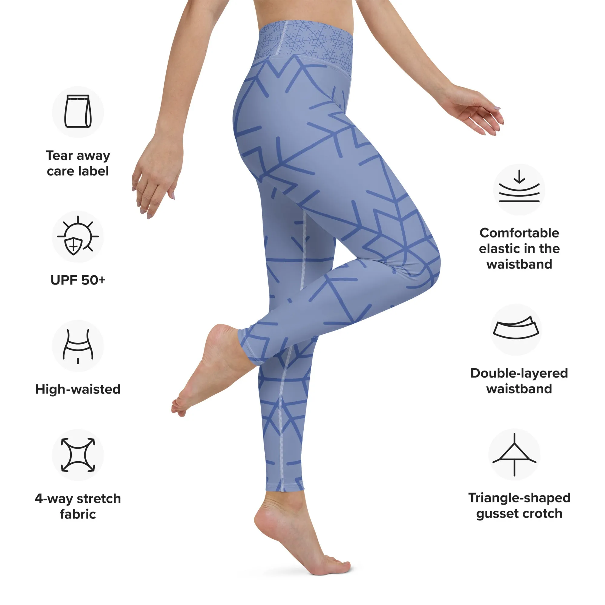 Snow Flake Yoga Leggings