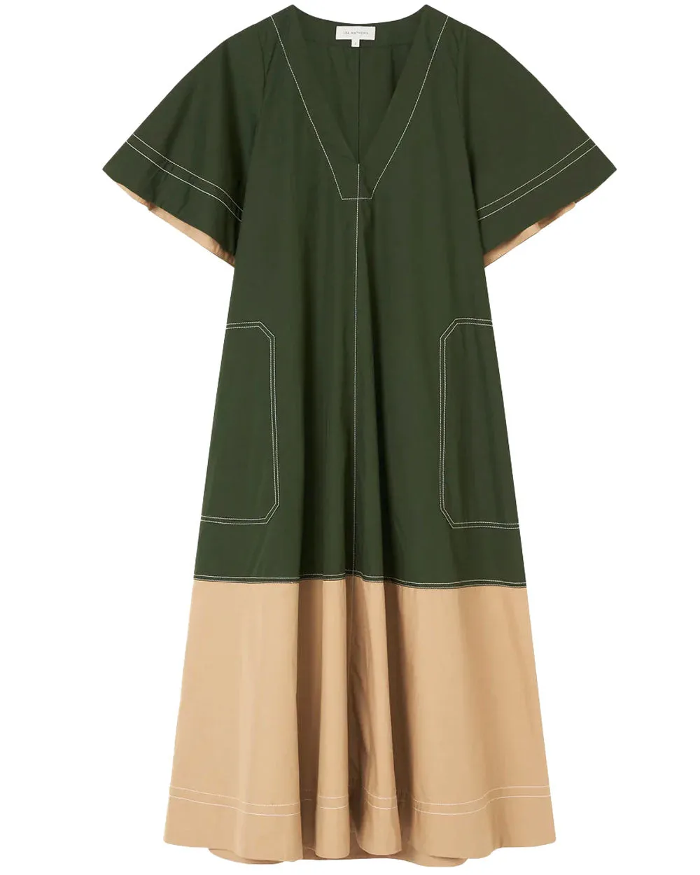 Spliced Nina V Neck Dress