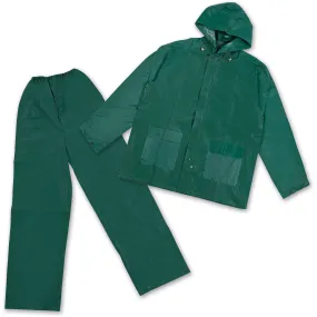 Stansport Mens Vinyl Rainsuit - Green - Small