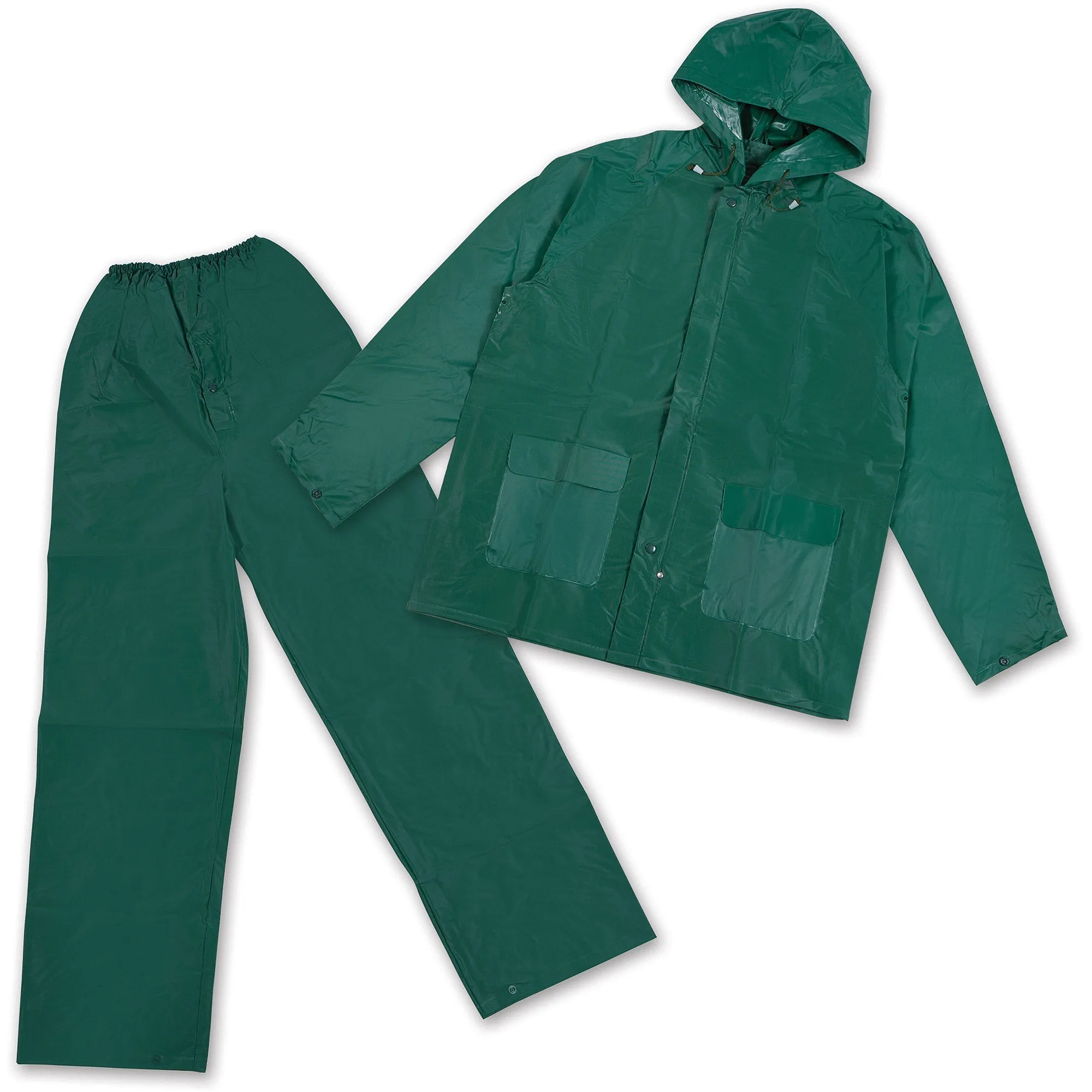 Stansport Mens Vinyl Rainsuit - Green - Small