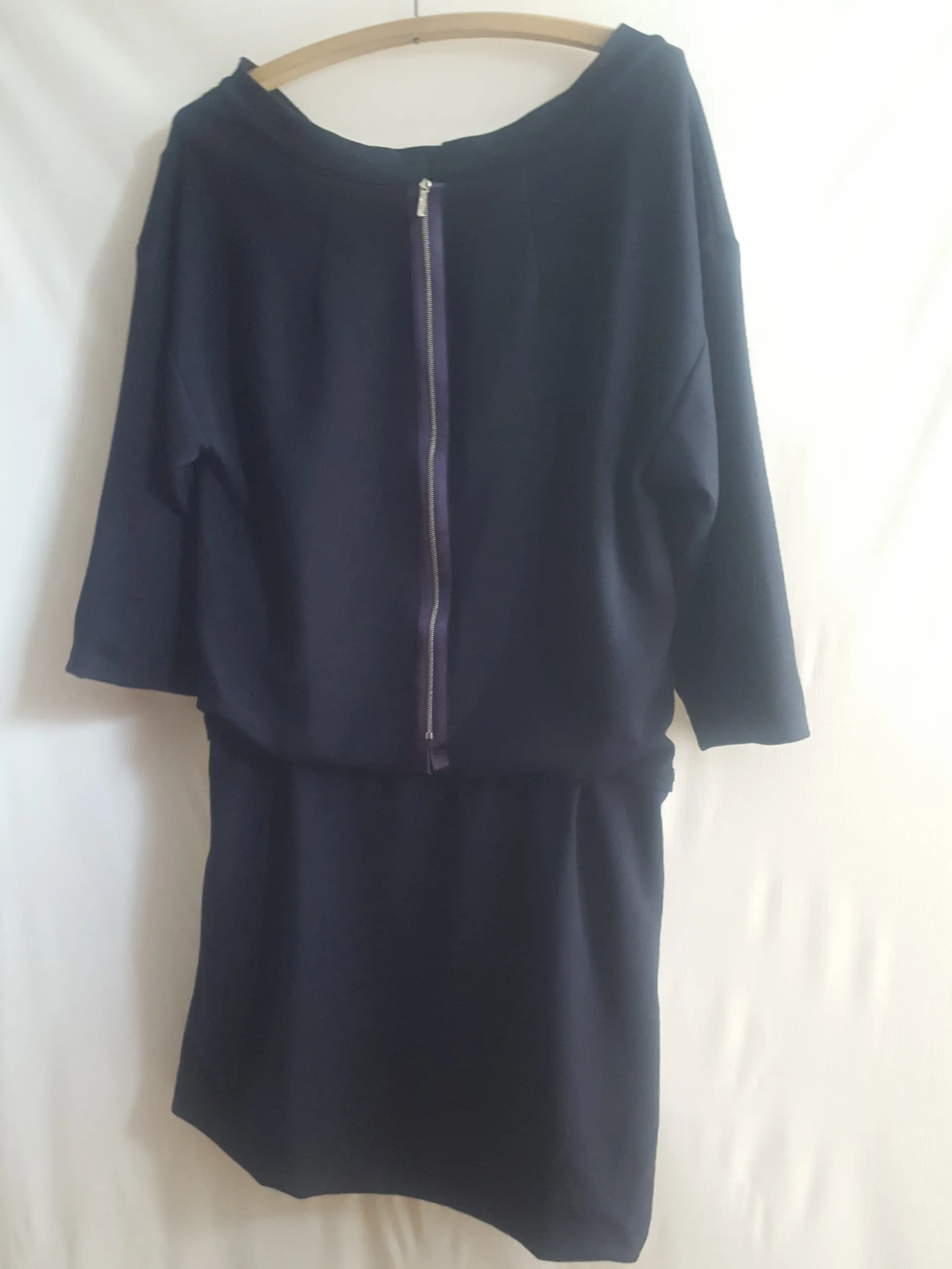 Thakoon  Off the Shoulder Knit Casual Dress Navy size 2