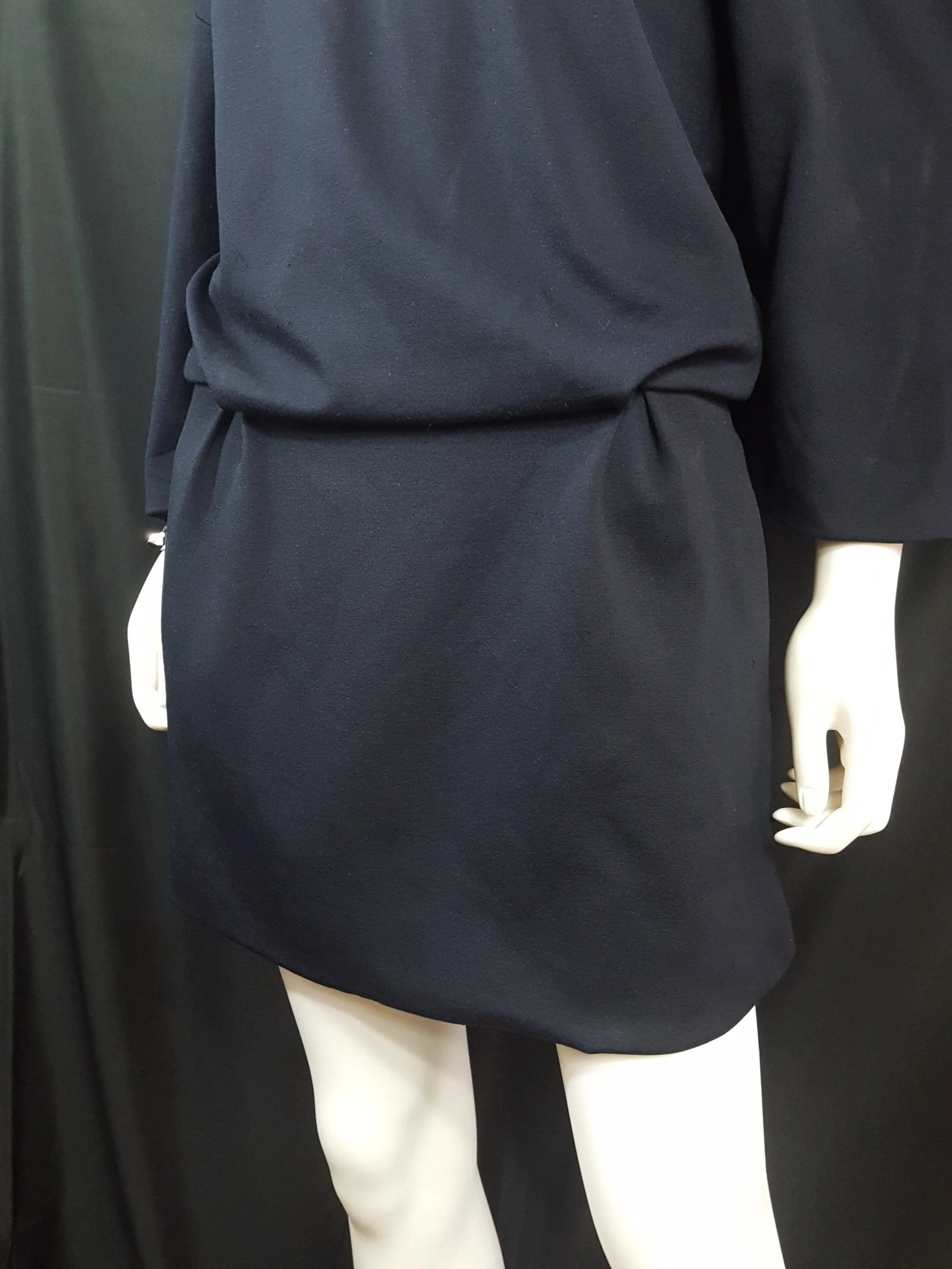 Thakoon  Off the Shoulder Knit Casual Dress Navy size 2