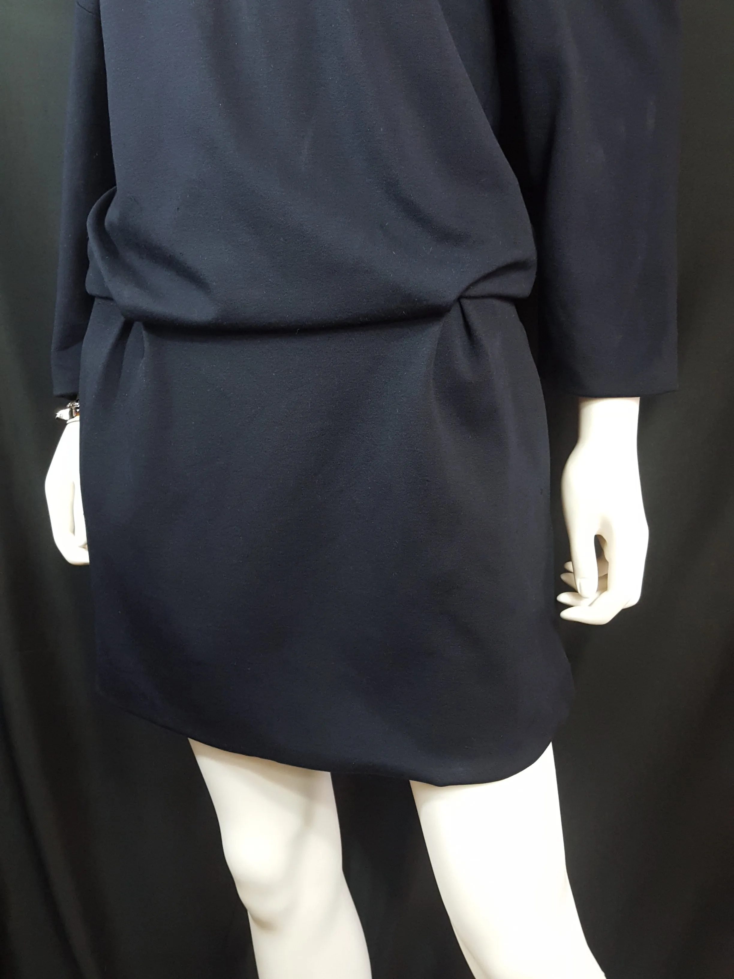 Thakoon  Off the Shoulder Knit Casual Dress Navy size 2
