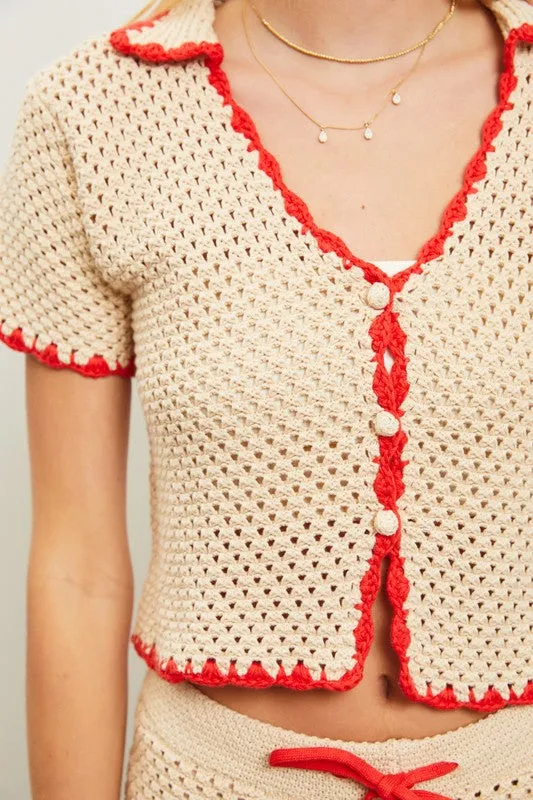 The Mia top- Natural Red