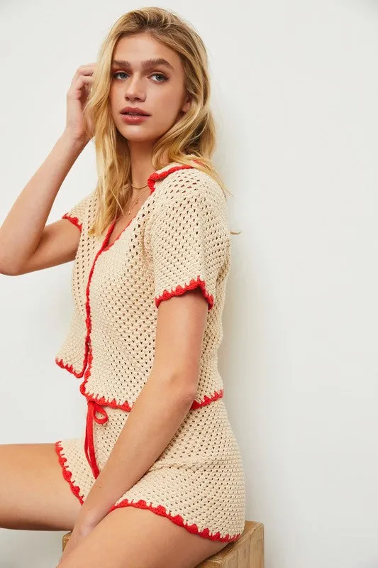 The Mia top- Natural Red