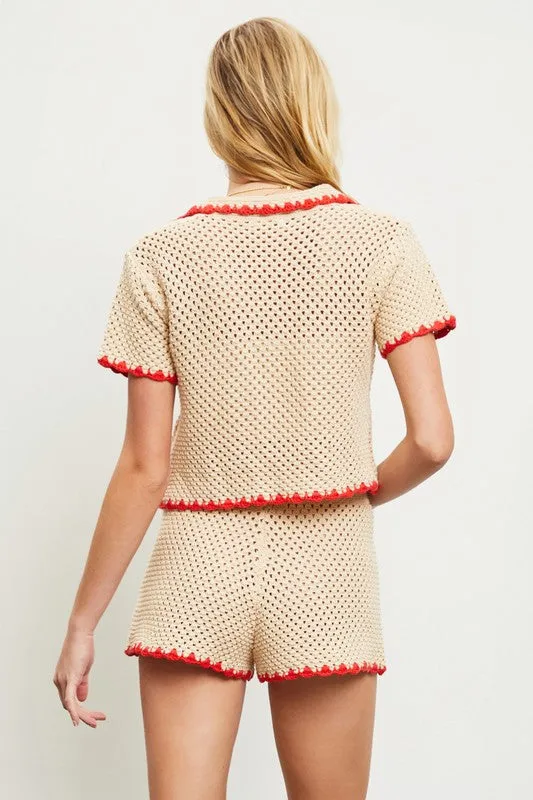 The Mia top- Natural Red