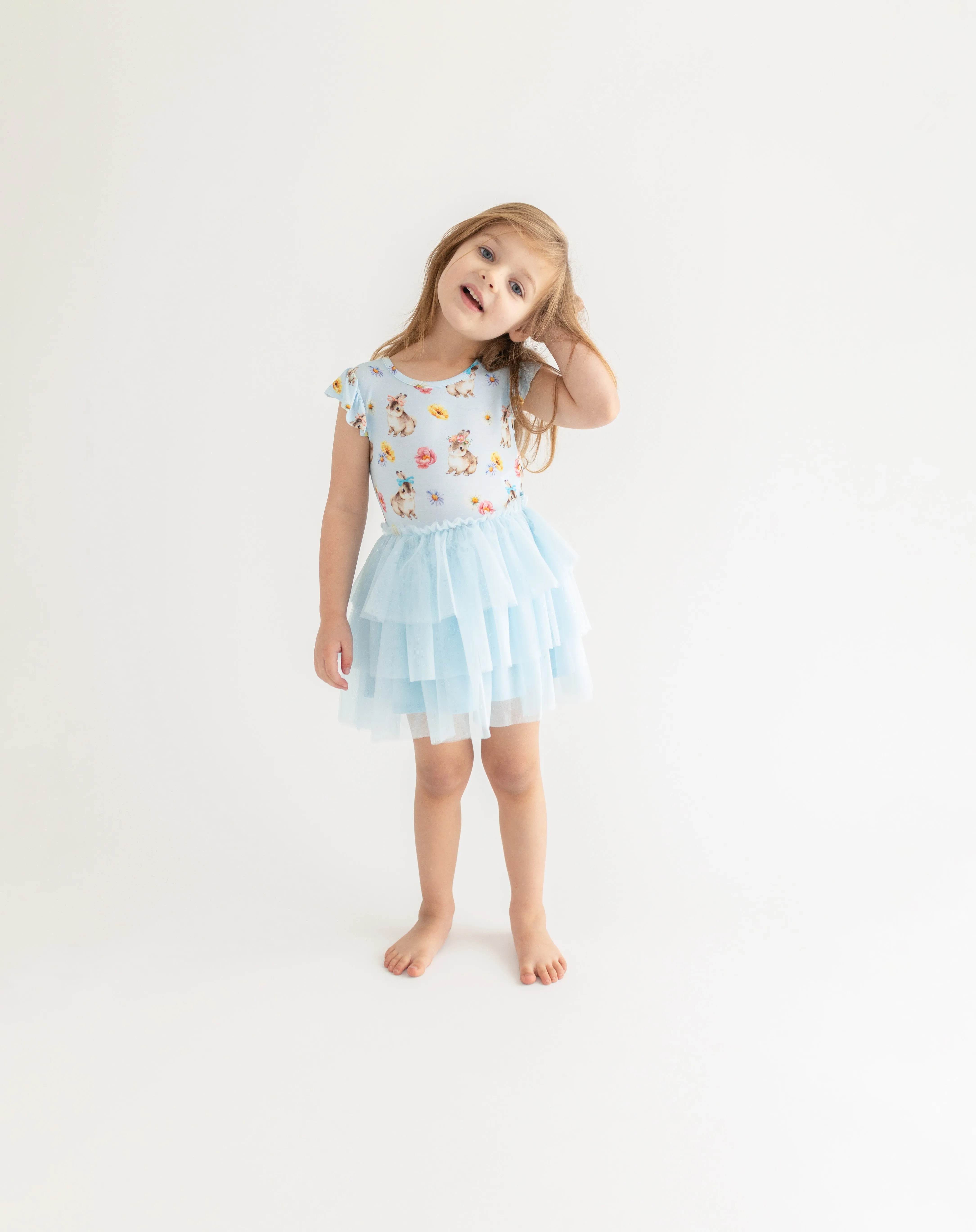Tinsley Jane - Ruffled Cap Sleeve Tulle Dress Posh Peanut