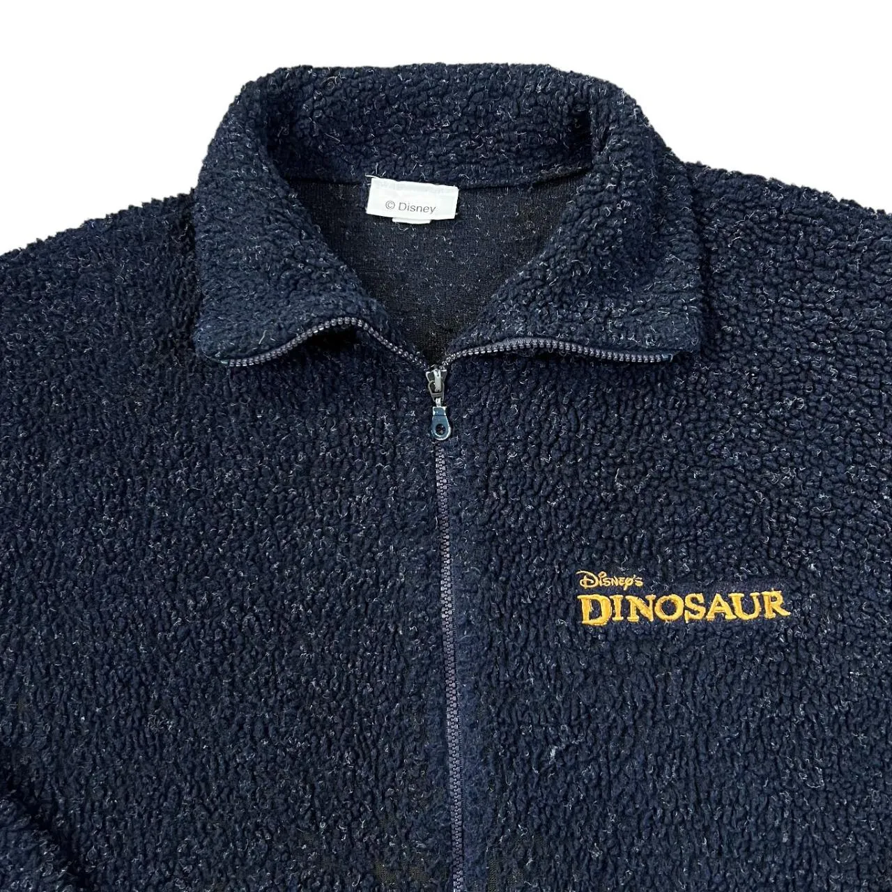 Vintage DISNEY'S DINOSAUR (2000) Embroidered Mini Logo Movie Promo Zip Fleece Sweatshirt