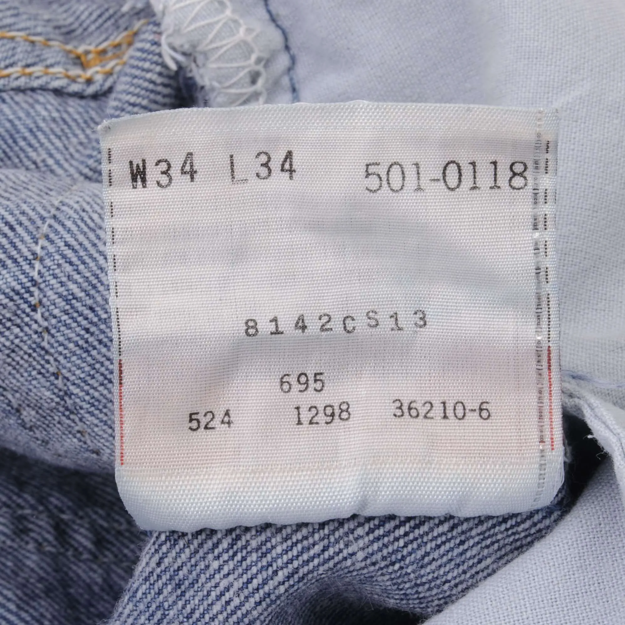VINTAGE LEVIS 501 JEANS INDIGO 1990S SIZE W34 L34 MADE IN USA