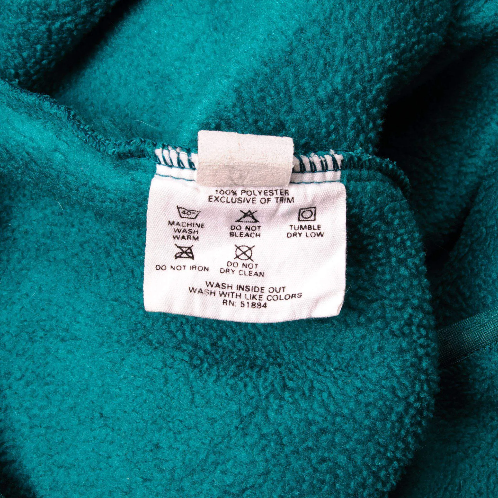 VINTAGE PATAGONIA SYNCHILLA SNAP T FLEECE PULLOVER GREEN AQUA STONE SWEATSHIRT 1990s SIZE LARGE MADE IN USA