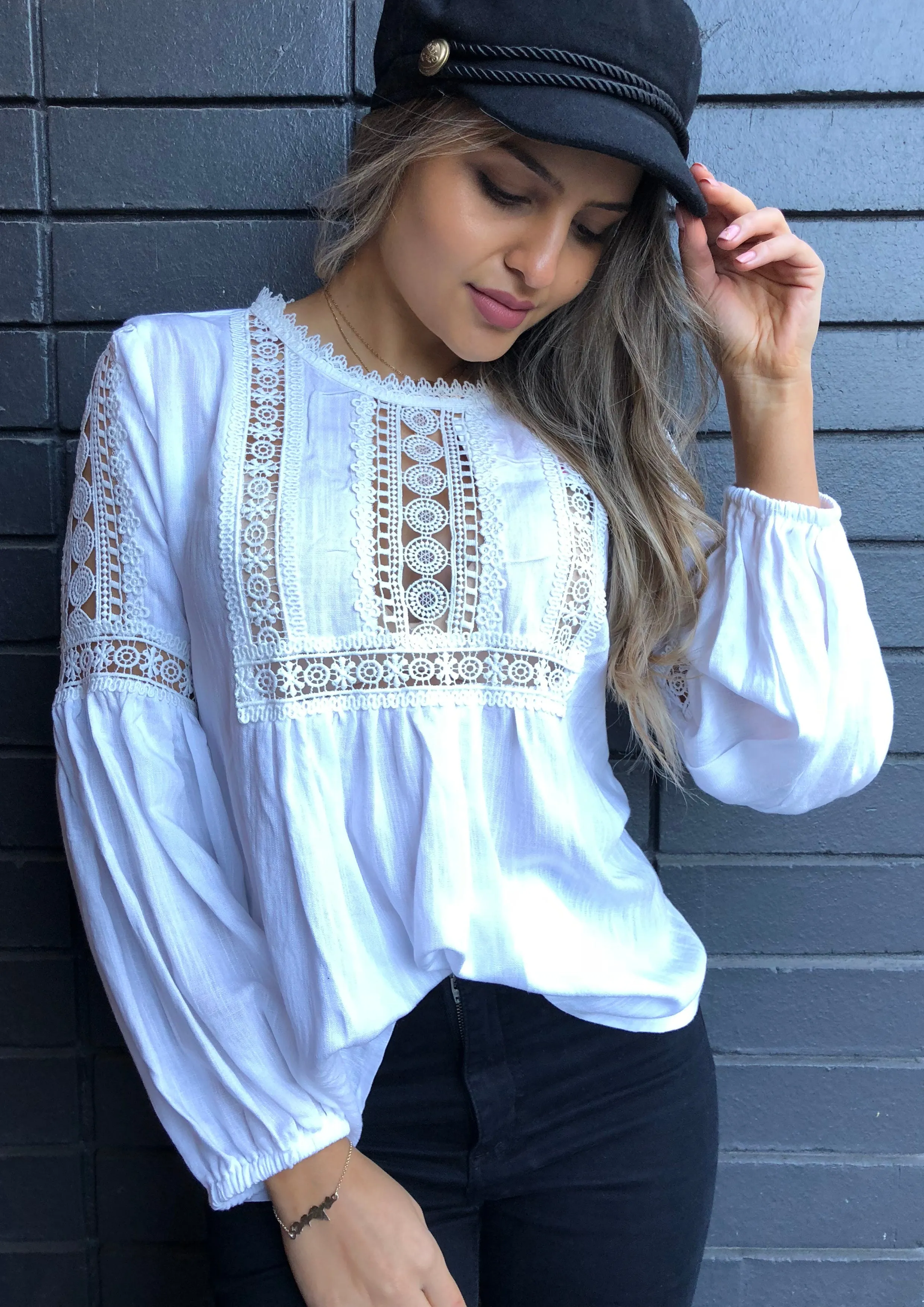 XW16220SS Crochet Detailed Top (Pack)